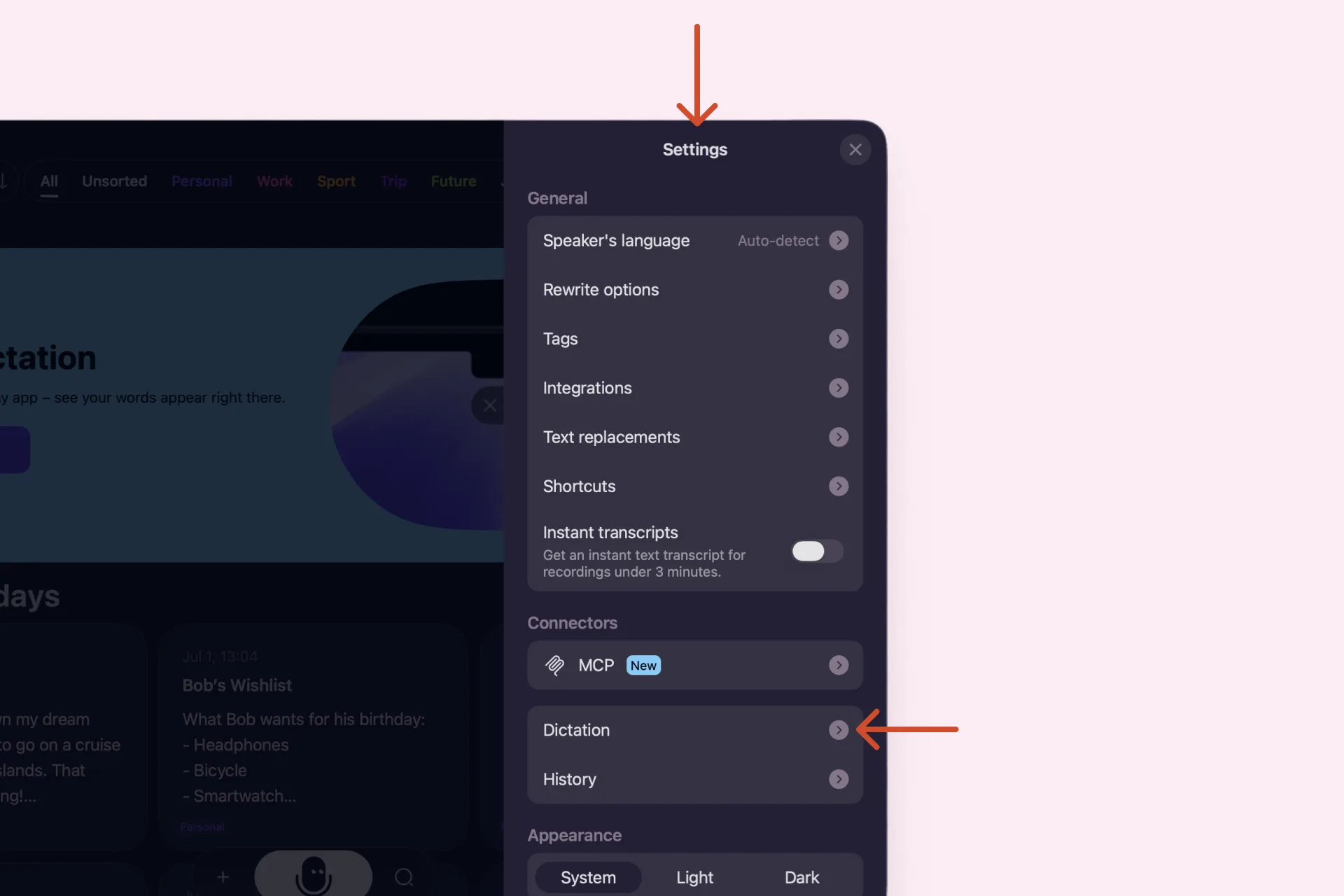 Open Letterly on your Mac and go to Settings